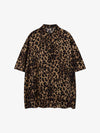Vintage Wild Leopard Print Button-Up Shirt - 2017 