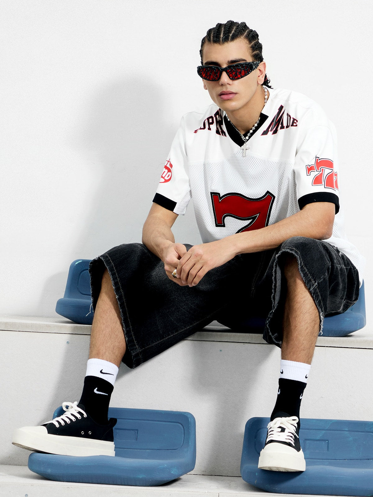 Original "SUPER 7" V-Neck Jersey T-SHIRT - 2400 
