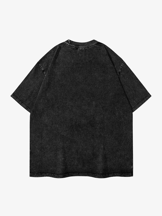 Thesupermade Retro Creative Letter Finger T-shirt - 1647 