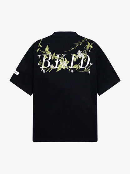 Floral Embroidered Oversized Short Sleeve T-Shirt 
