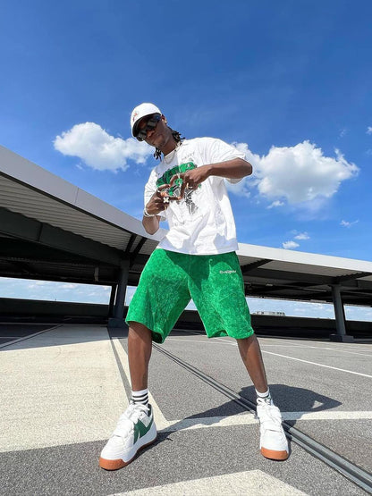 Thesupermade Embroidered Corduroy Shorts -1181 