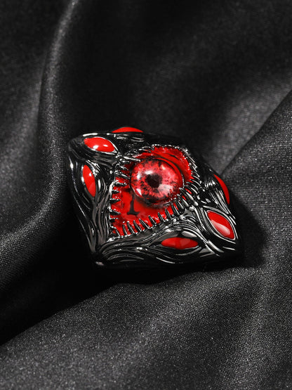 Dark Style Red Eye Copper Ring 