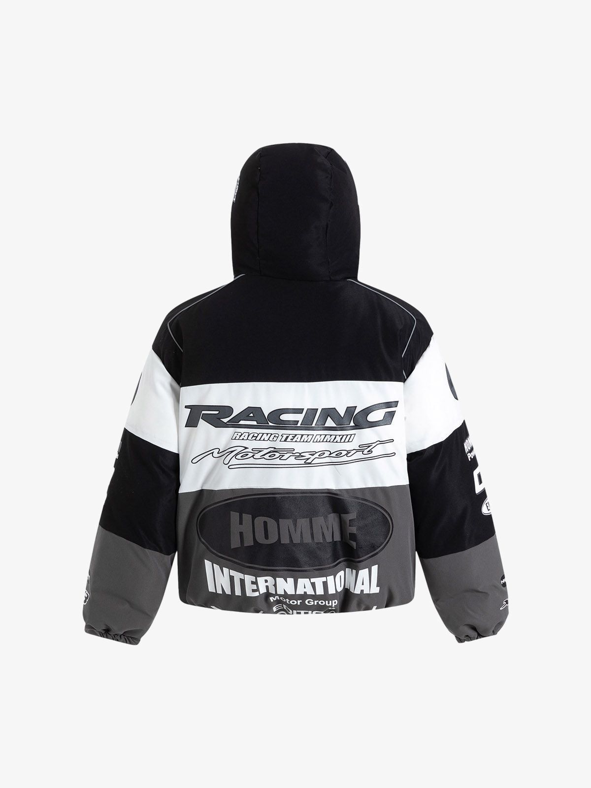 Thesupermade Motorcycle Racing Puffer Jacket 