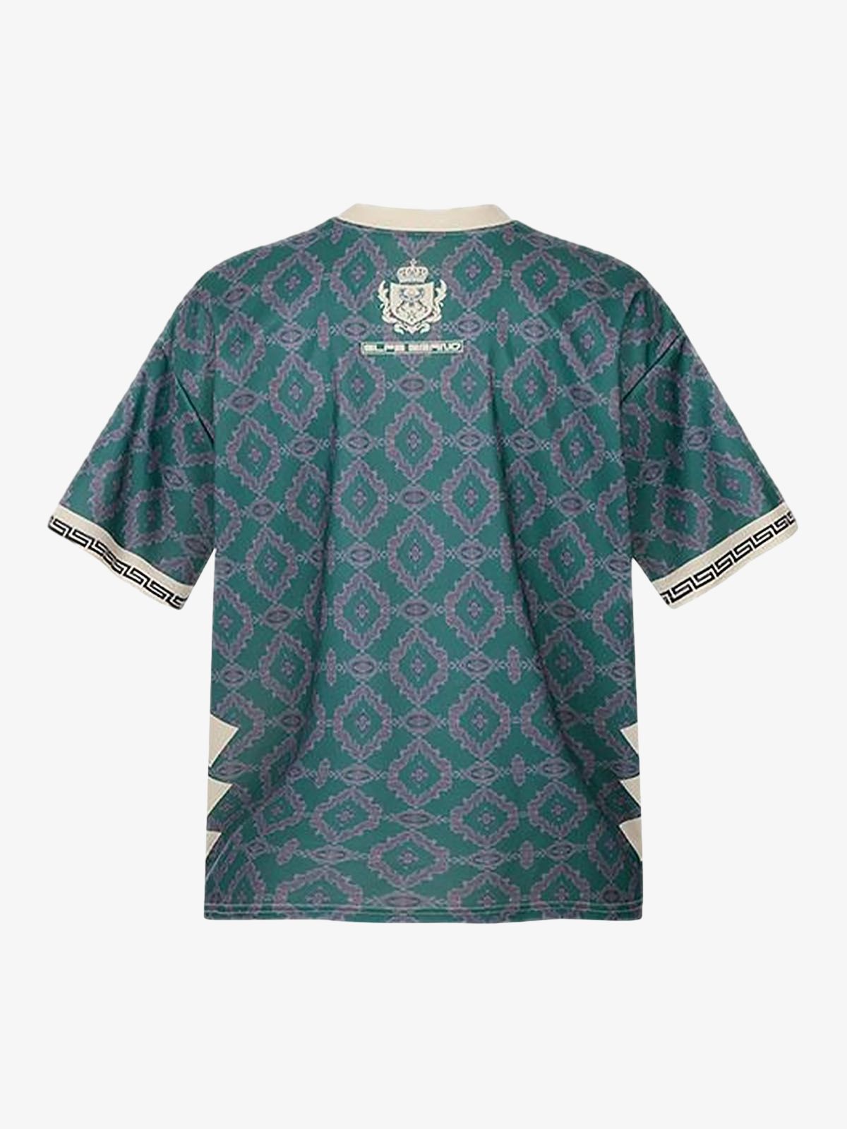 Always Strive Green Patterned Jersey V-Neck T-Shirt 