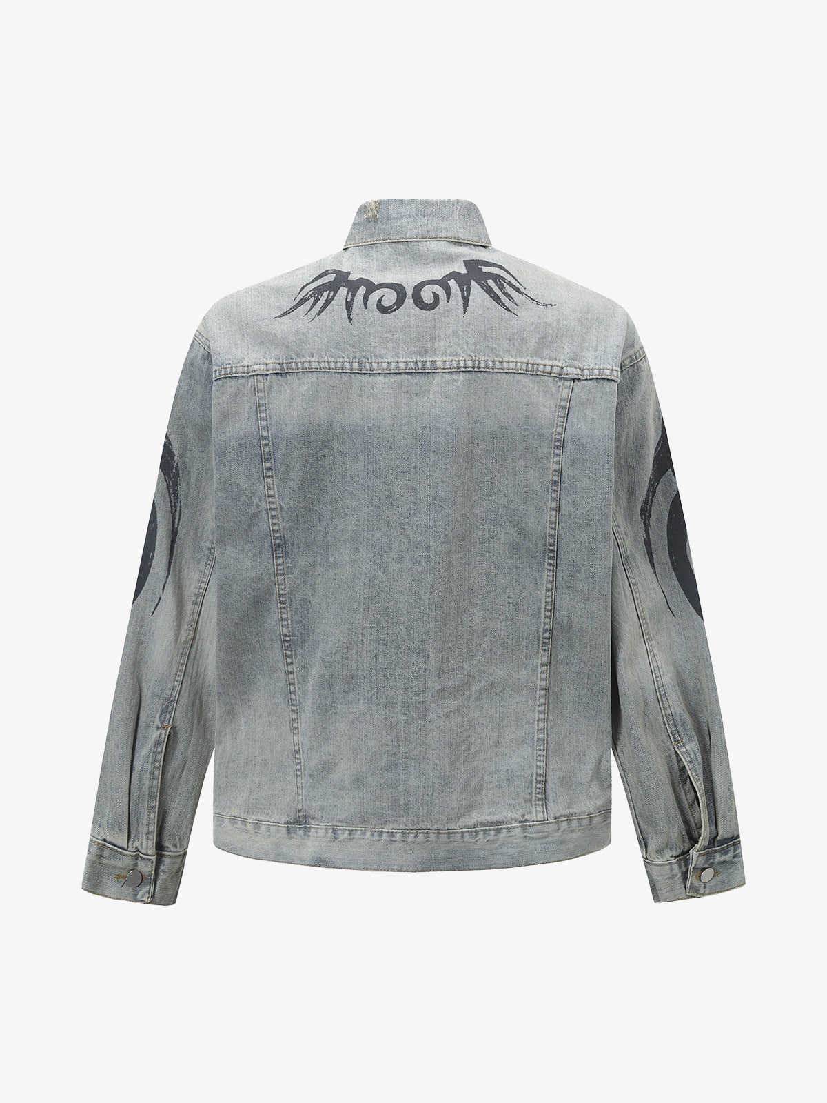 Retro Washed Totem Denim Jacket 