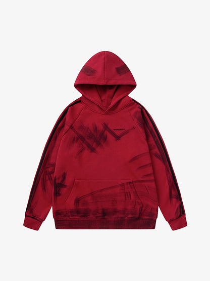 Thesupermade Dirty Brush Painted Graffiti Hoodie 