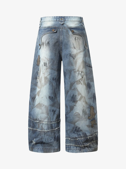 RO Style Washed Barrel Jeans - 2421 