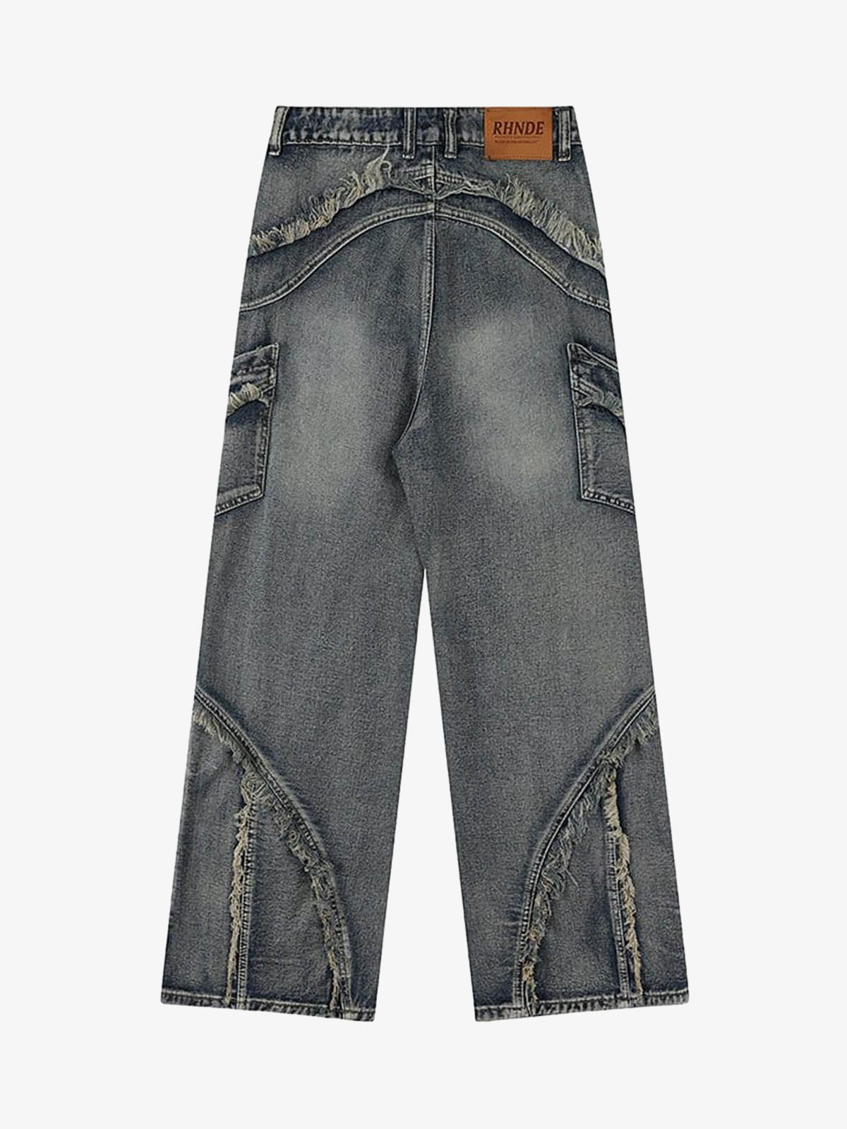 パンツ wide buggy denim / Washed processing ヴィンテージ加工 デニムワイドバギーパンツ / Vintage