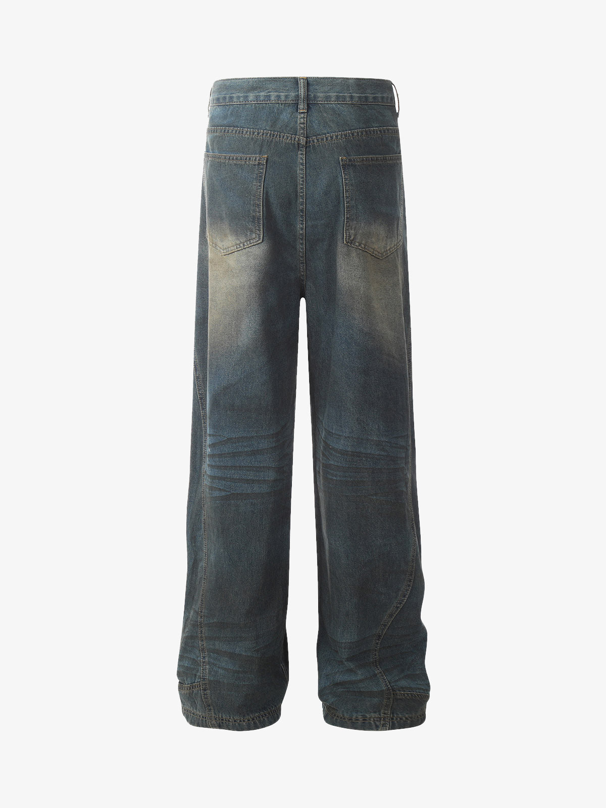 Dirty Dyed Washed Straight Jeans 