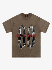 Original Photograph Letter Oversized Graphic T-Shirt 