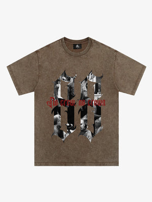 Original Photograph Letter Oversized Graphic T-Shirt 