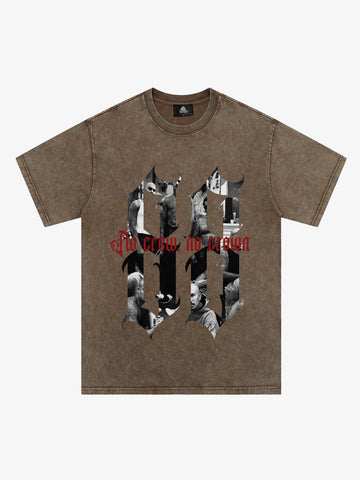 Original Photograph Letter Oversized Graphic T-Shirt 