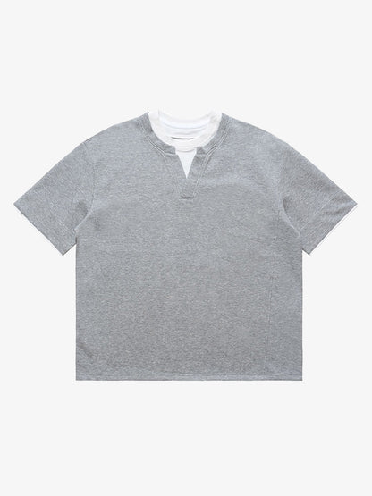 Cleanfit Faux Two-Piece Oversized T-Shirt 