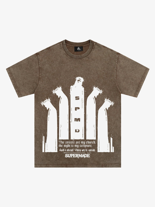 Original Saint Slogan Graphic T-Shirt 