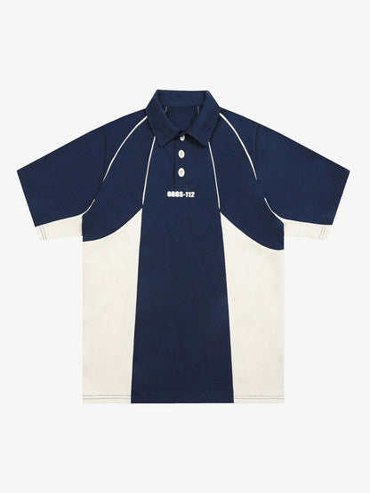 Street Contrast Panel Polo Shirt 