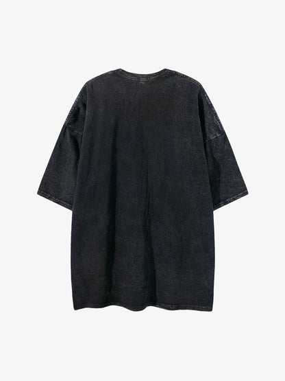 Thesupermade Doberman Print Washed T-shirt - 1856 