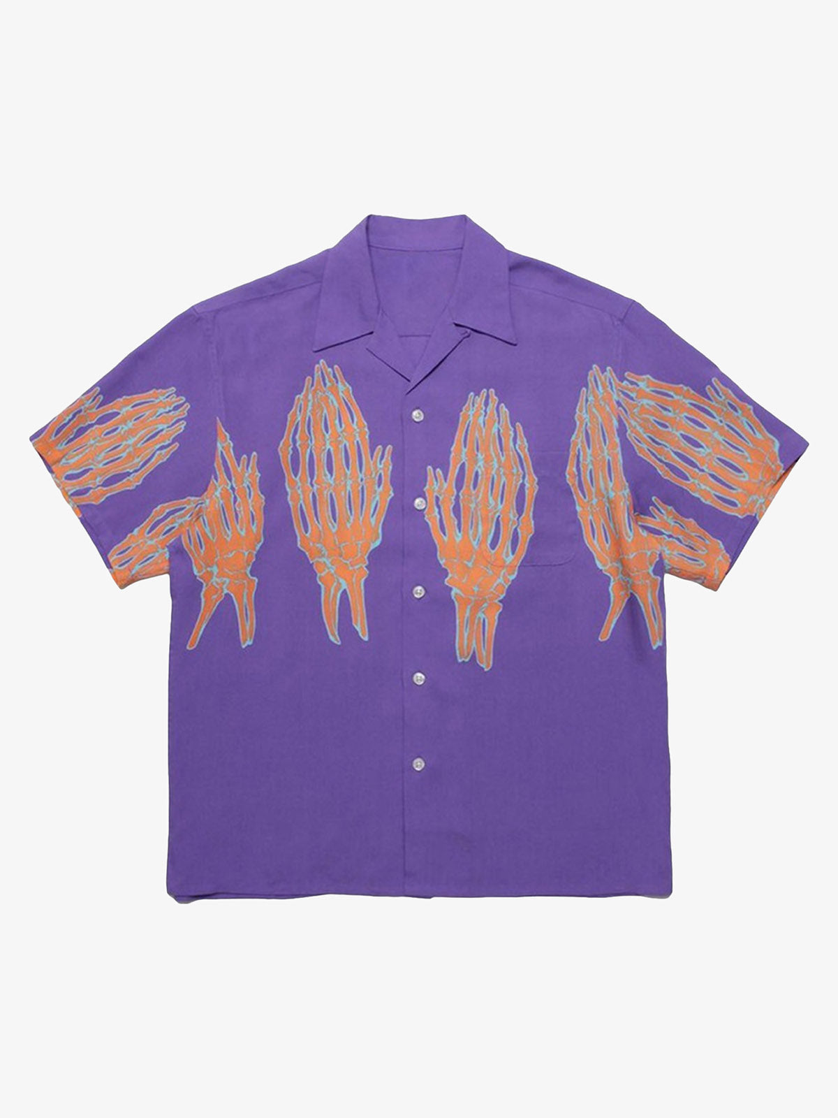 Thesupermade Ghost Hand Ghost Claw Casual Print Shirt 