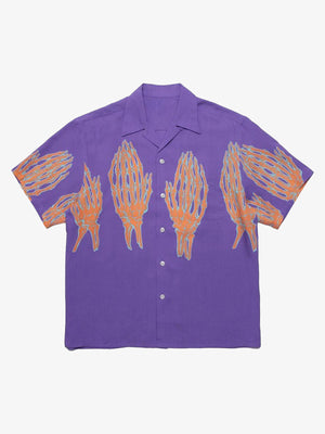 Thesupermade Ghost Hand Ghost Claw Casual Print Shirt 