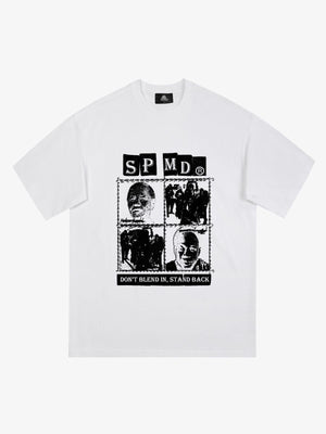 Original Street Protrait Graphic Print T-Shirt 