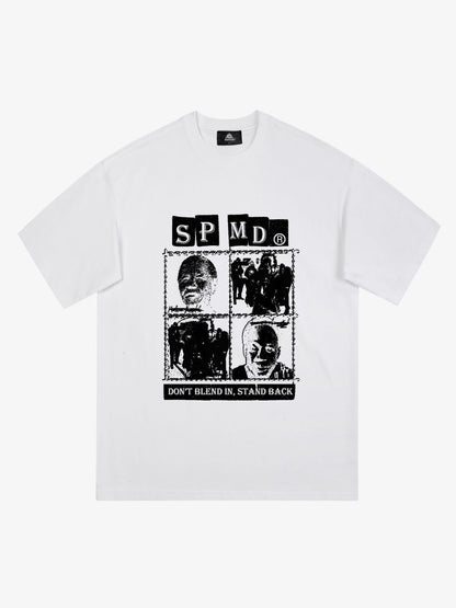 Original Street Protrait Graphic Print T-Shirt 