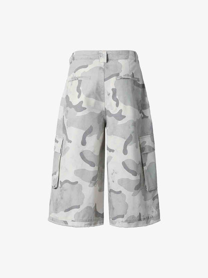 Camouflage Multi-Pocket Cargo Shorts 