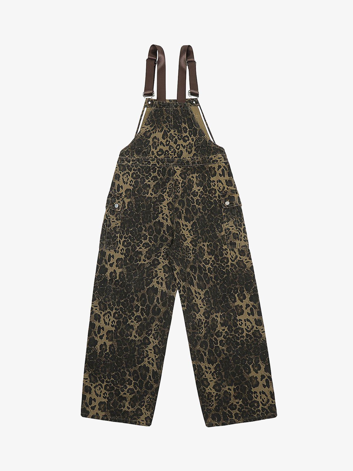 Thesupermade Leopard Print Street Style Workwear Overalls 2020