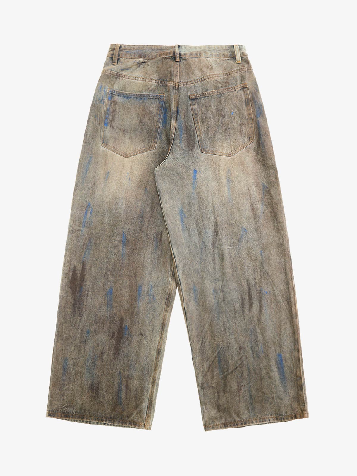 Dirty-Dyed Wasteland Style Baggy Jeans - 2477 