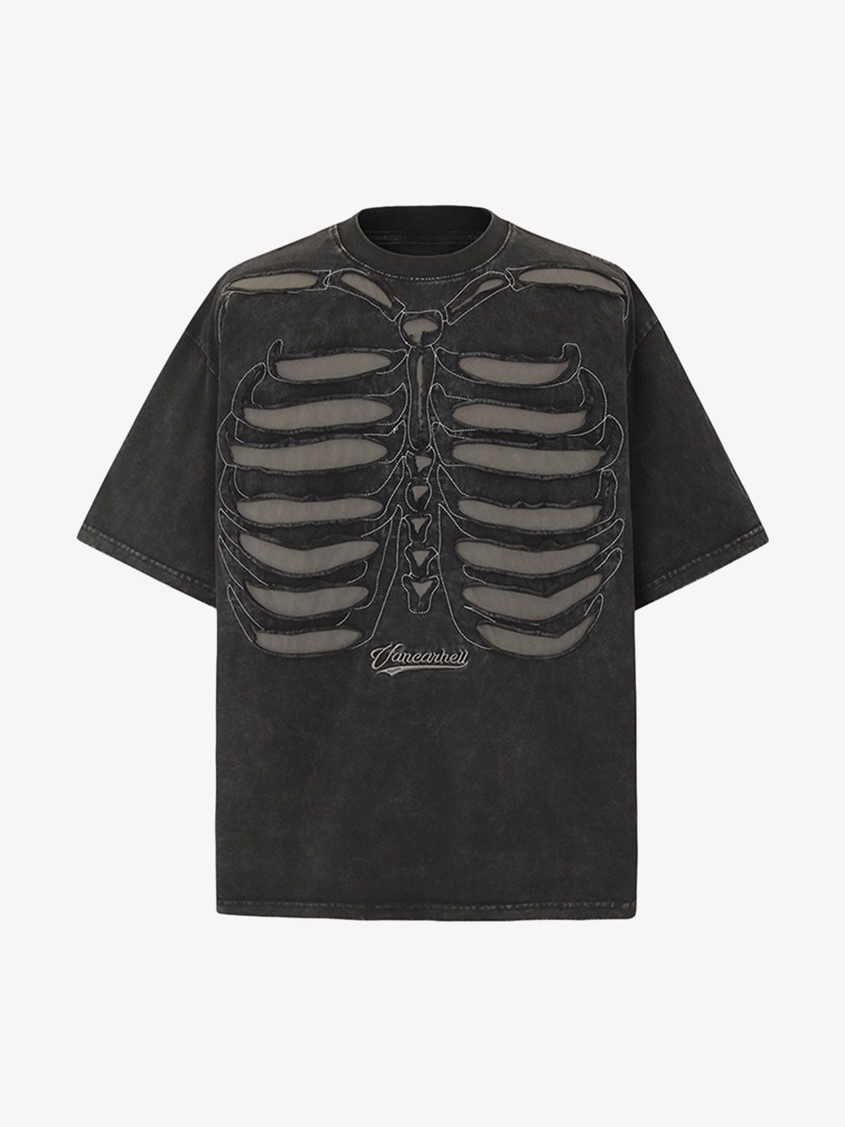 Skeleton Design Print Oversized T-Shirt 