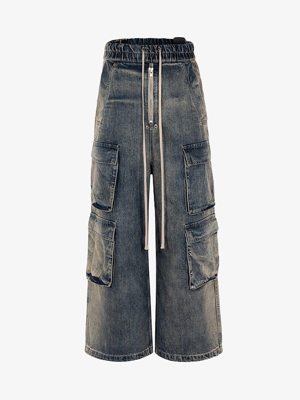 Thesupermade Wide Leg Multi-Pocket Straight Leg Loose Jeans - 1666 