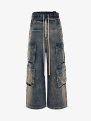 Thesupermade Wide Leg Multi-Pocket Straight Leg Loose Jeans - 1666 