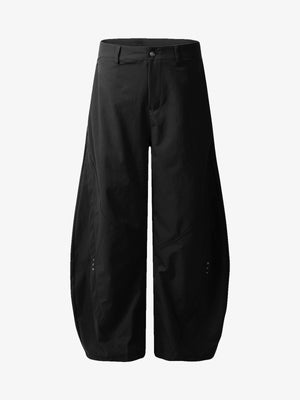 Deconstructed Metal Rivet Barrel Leg Pants 