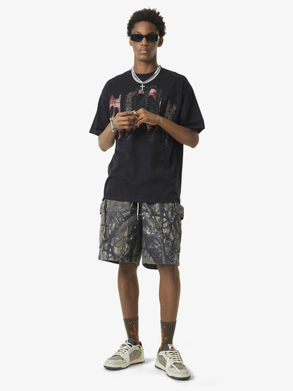 Thesupermade Street Contrast Color Embroidered T-shirt 