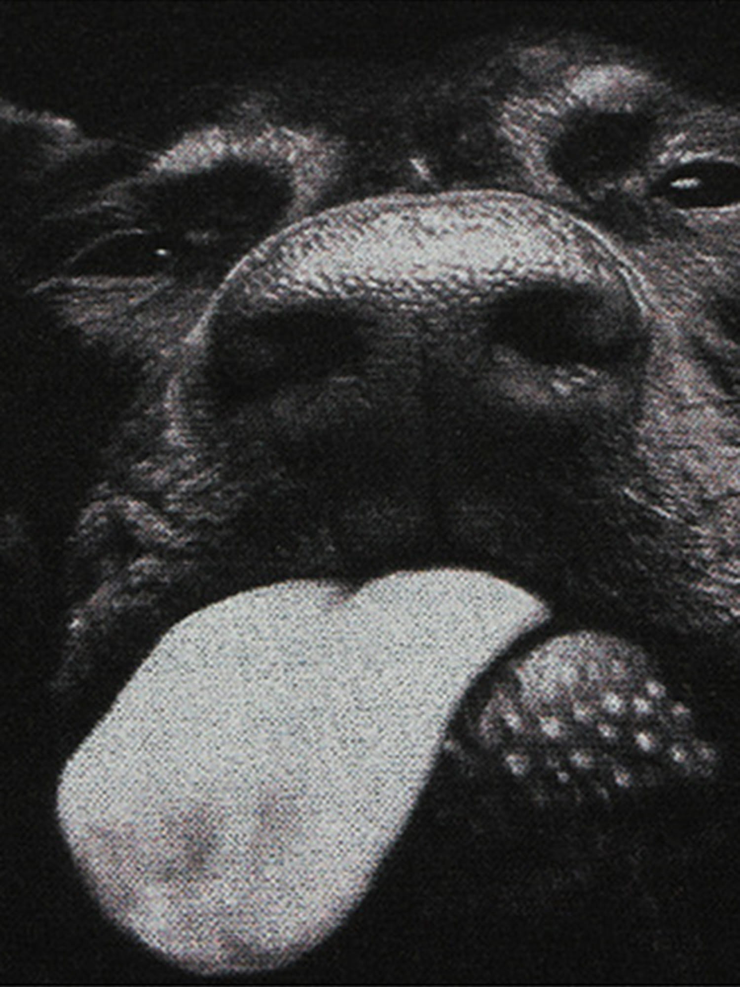 Thesupermade Doberman Print Washed Vintage T-shirt 