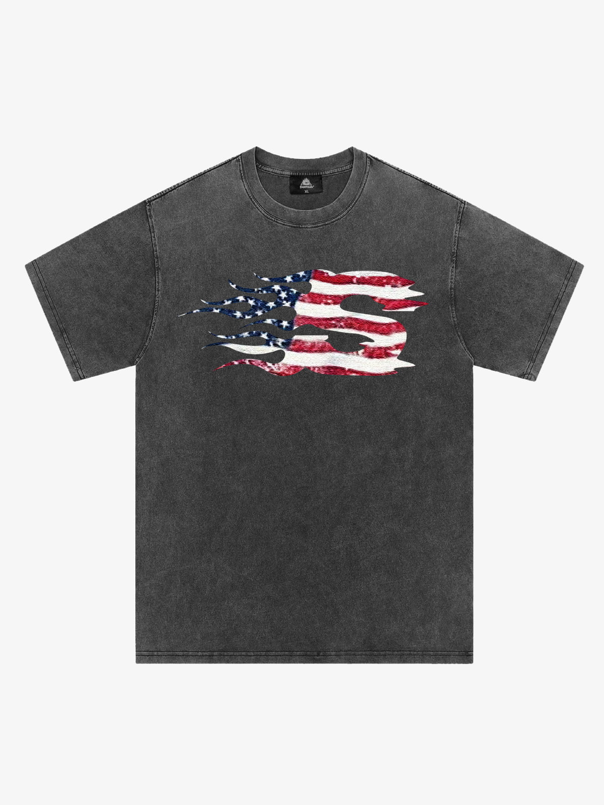 Original Patriotic Flame Graphic T-Shirt 
