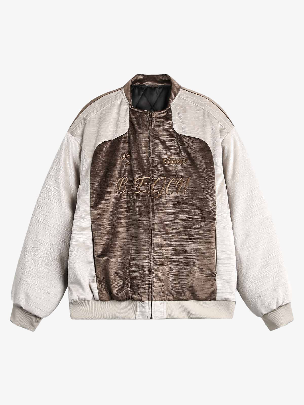Thesupermade Patchwork Embroidered Bomber Jacket 