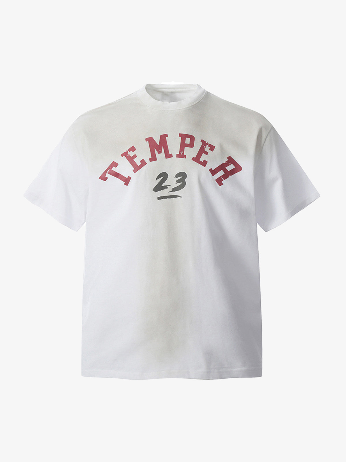 Street Distressed Tie-dye Letter Print T-shirt 