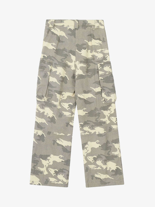 Thesupermade Camouflage Multi Pocket Cargo Pants 