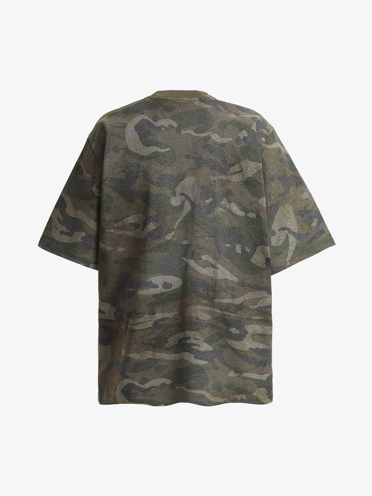 Camouflage Patchwork Graphic T-Shirt 