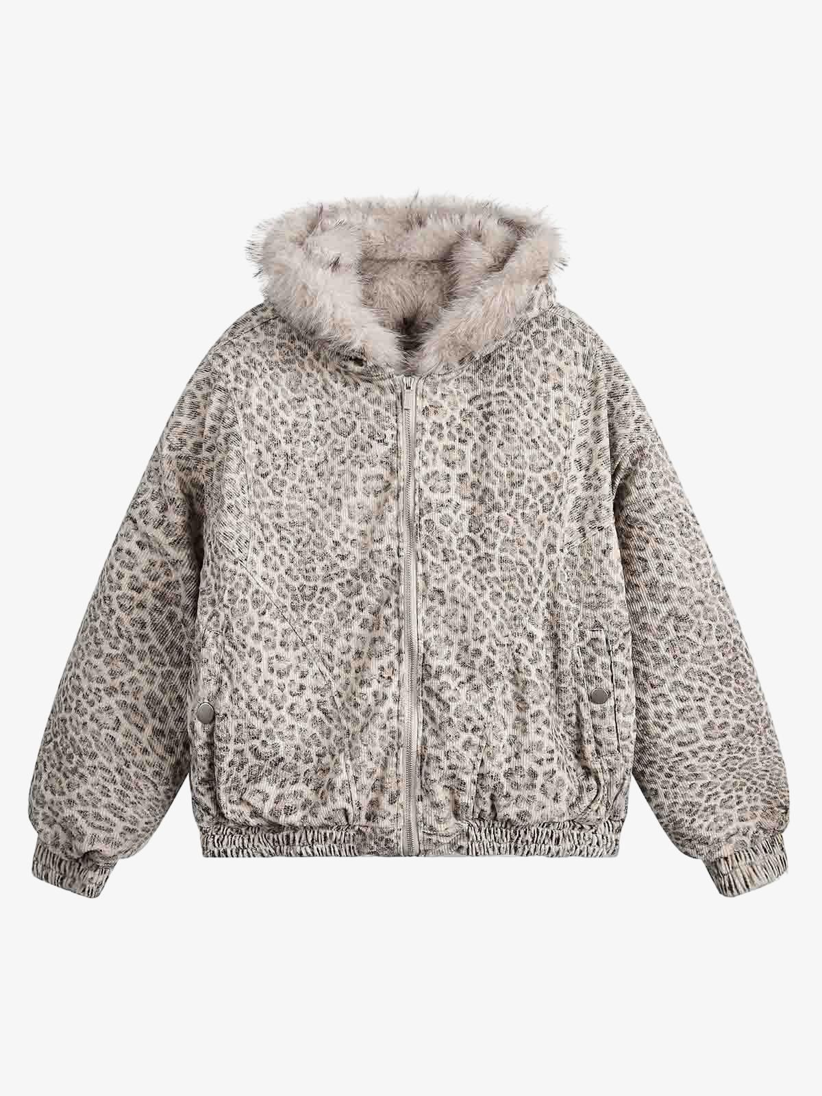 Thesupermade Washed Fur Hooded Jacket - 2265 