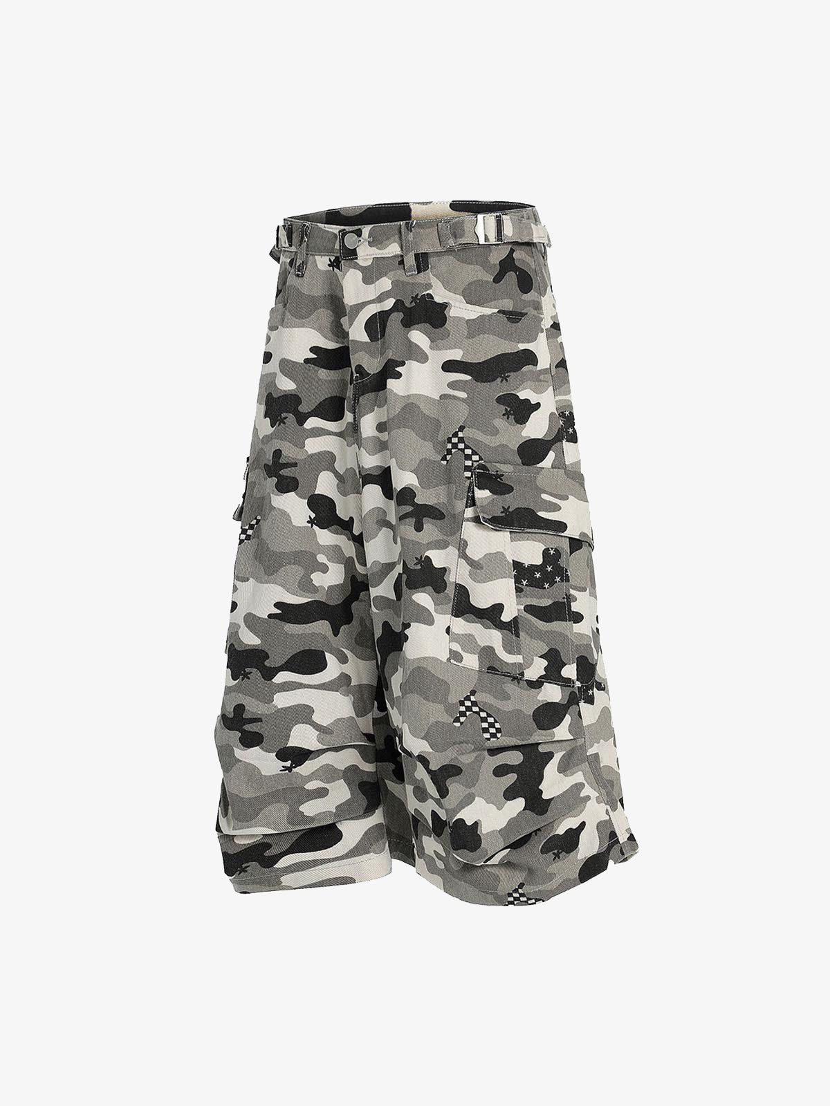 Camouflage Multi-pocket Cargo Jorts - 2429 