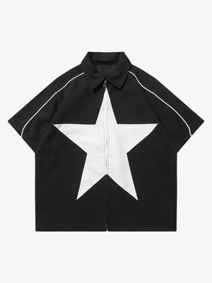Thesupermade Star Zipper Design Shirt -1575 