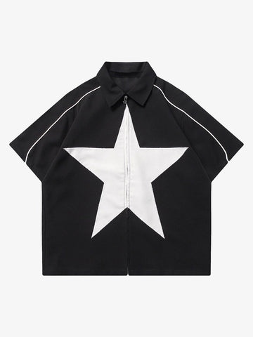 Thesupermade Star Zipper Design Shirt -1575 