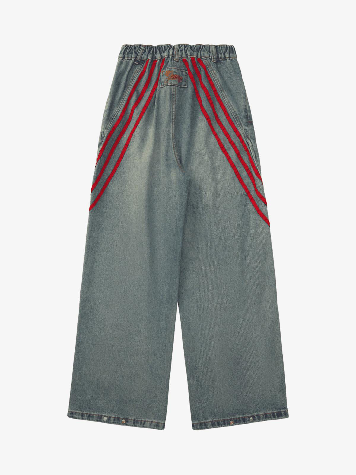 Thesupermade American Retro Contrast Washed Jeans 