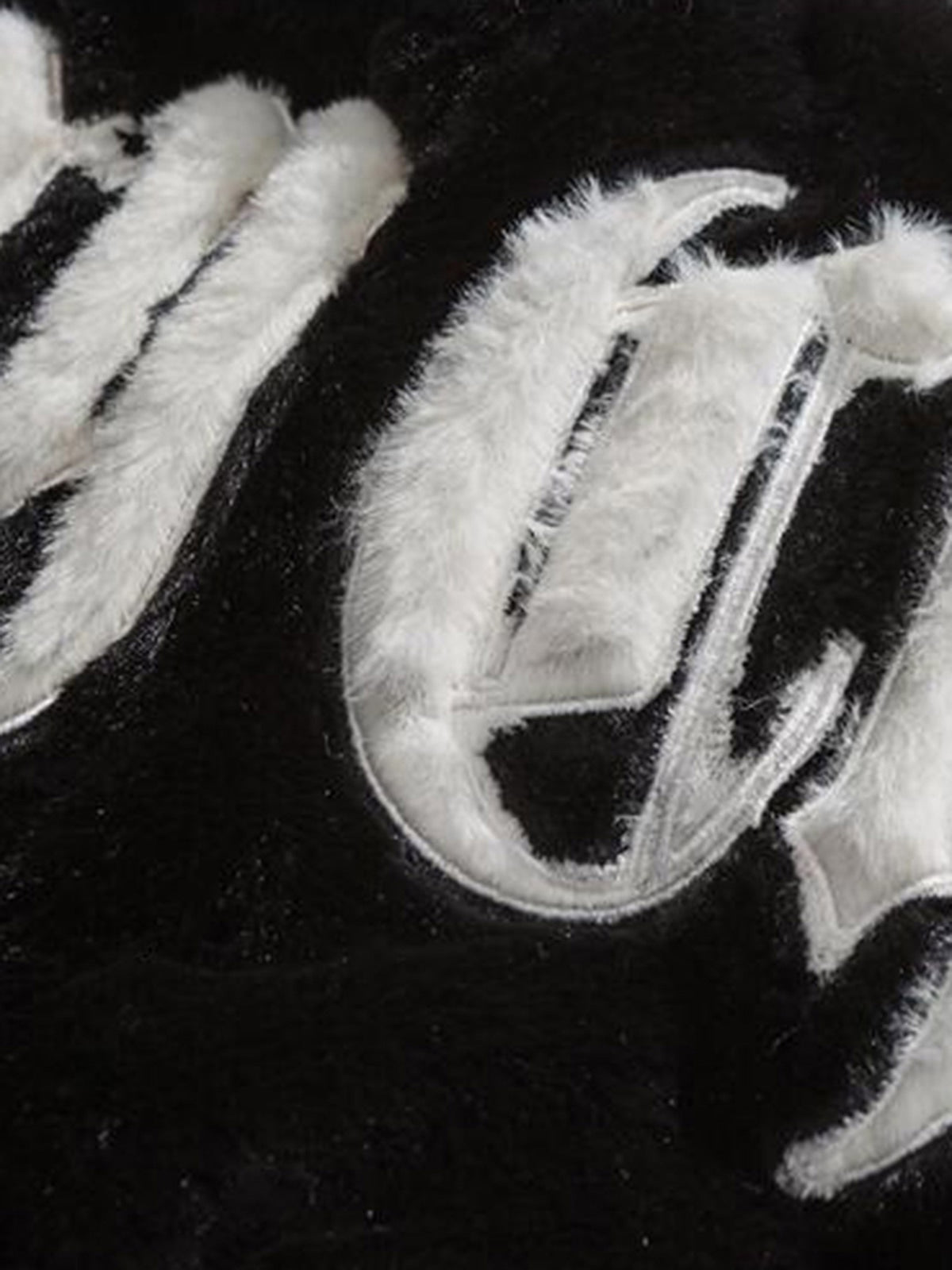 Thesupermade Street Letter Embroidered Fleece Jacket - 1838 