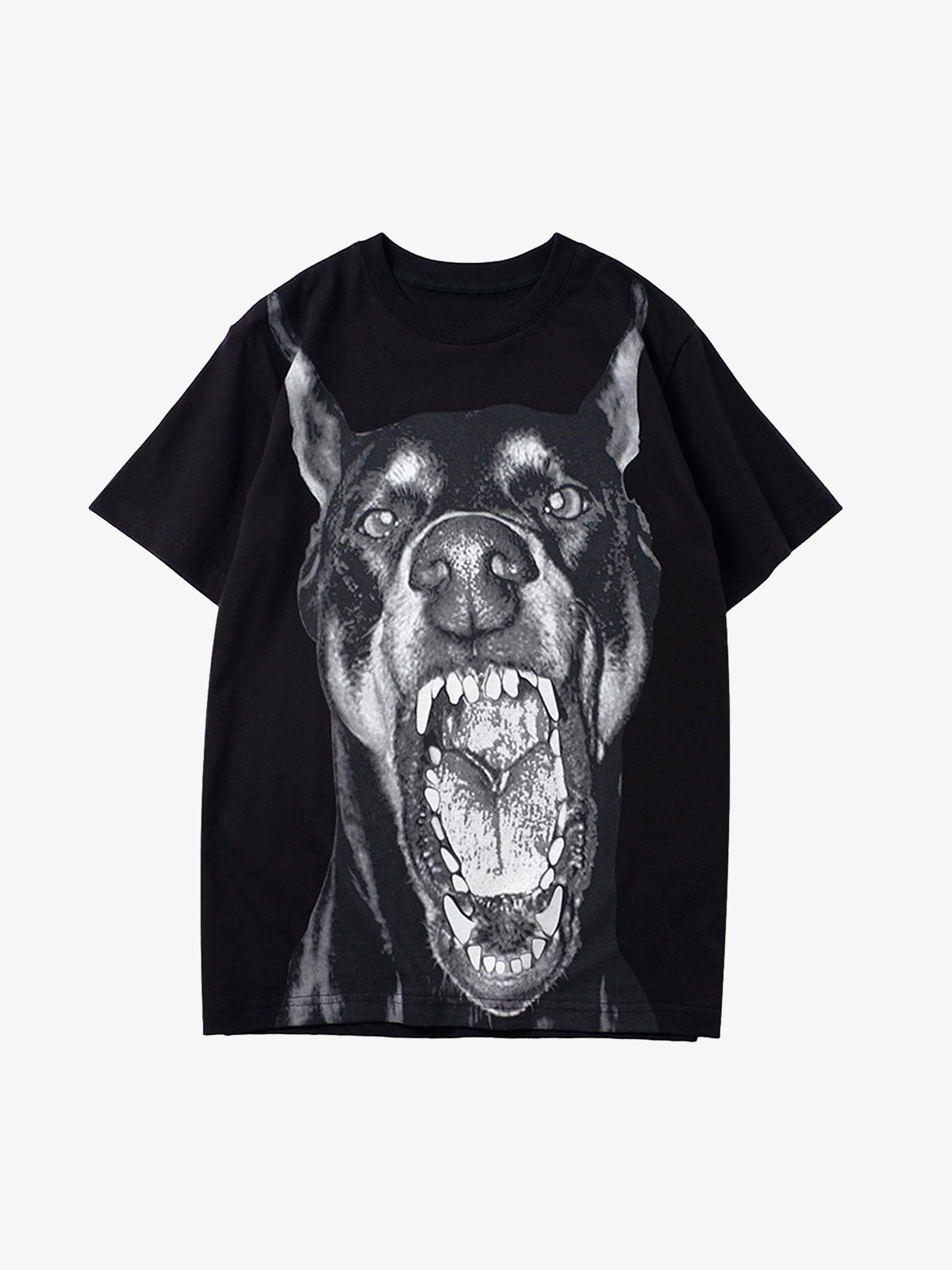 Thesupermade 3D Printed Doberman Dog Head Hip Hop T-shirt - 2063 