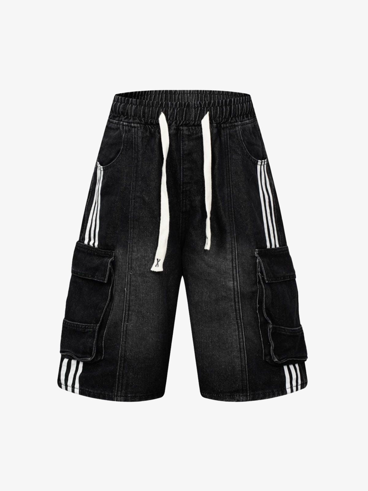 Washed Cargo Denim Shorts 