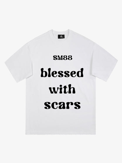 Original "Blessed With Scars" Slogan T-Shirt 