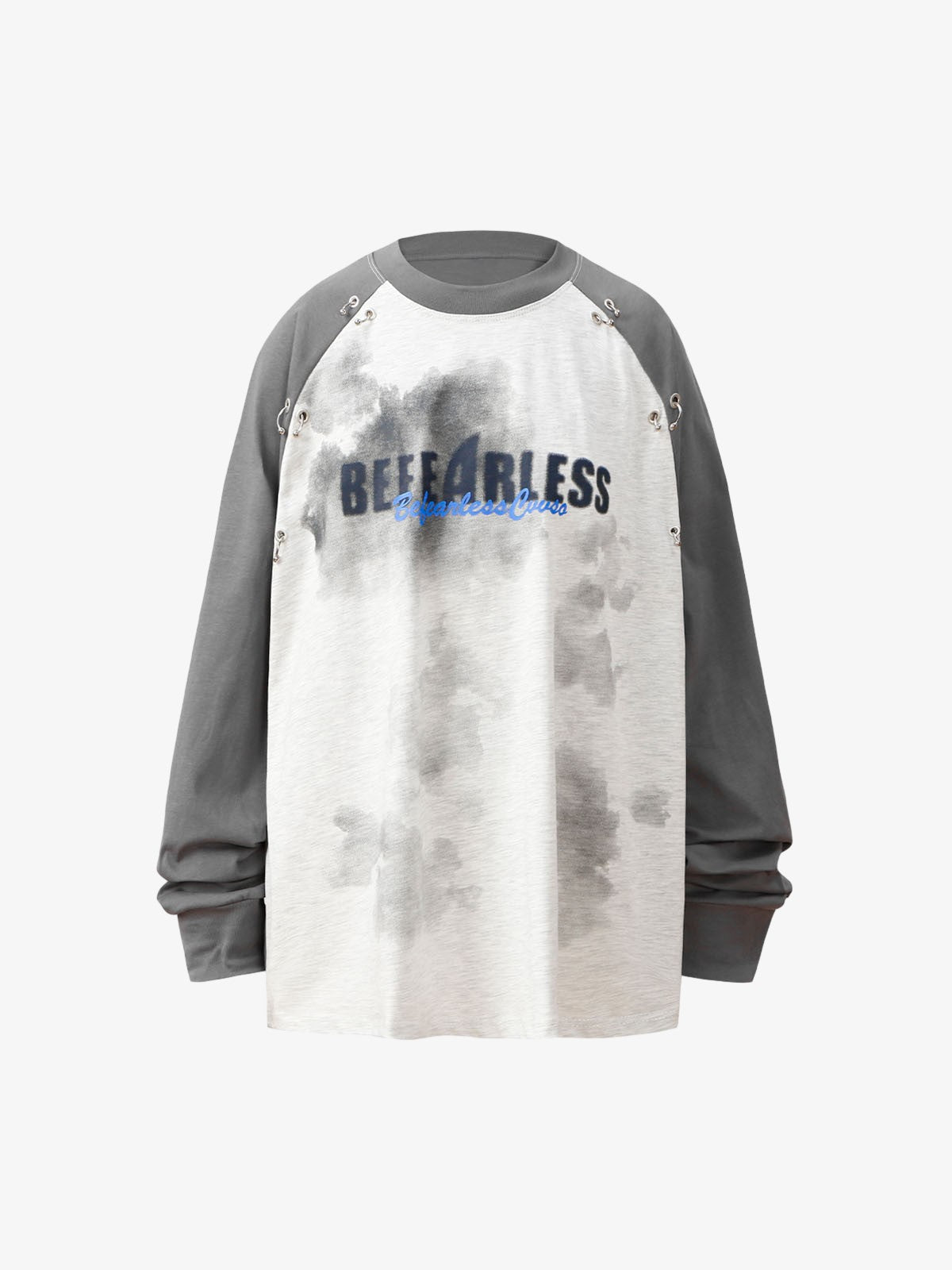 Thesupermade Splatter Eyelet Studded Long Sleeve T-shirt 