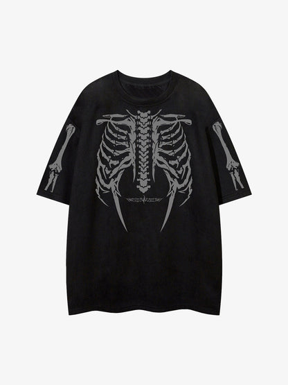 Skeleton Graphic Oversized T-Shirt 