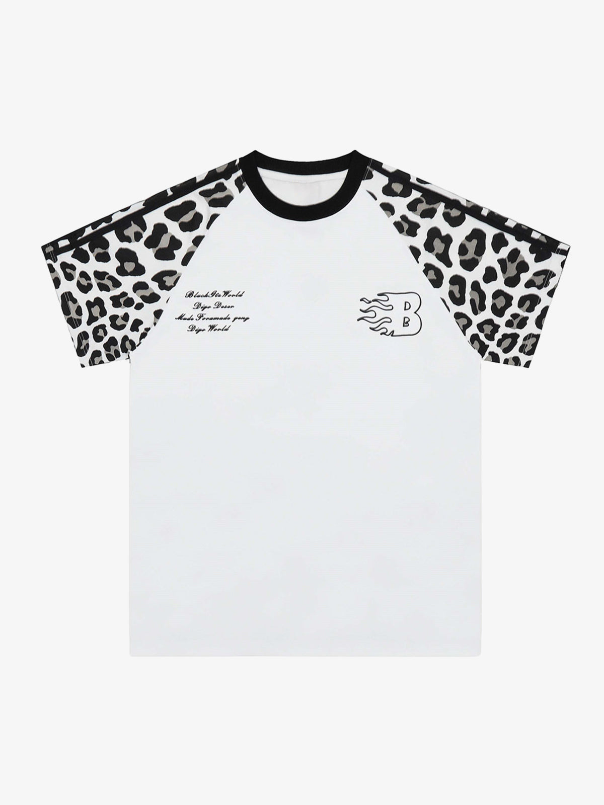 Cheetah Print Raglan Sleeve T-Shirt 